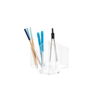 Organizador Escritorio Organizador Acrílico Para Lápices - 6 Piezas Transparentes, 10x6.5x6.5 Cm, Para Oficina O Maquillaje Portalapices Escritorio