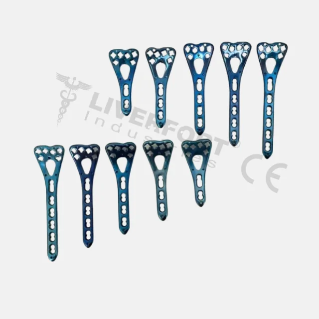 High Quality Orthopedic Titanium Distal Radius Volar Locking Plates 2 to 6 Holes L & R 2.7mm 10 Pcs Set Bone Surgery Instruments