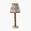Dark wood color Without lampshade
