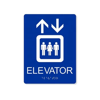 Acrylic Elevator Braille Sign Building Wayfinding Sign Direction Ada ...