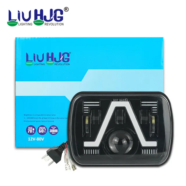 LiuHJG 5x7 Inch Beam square Led Headlight For Motorcycle Trucks