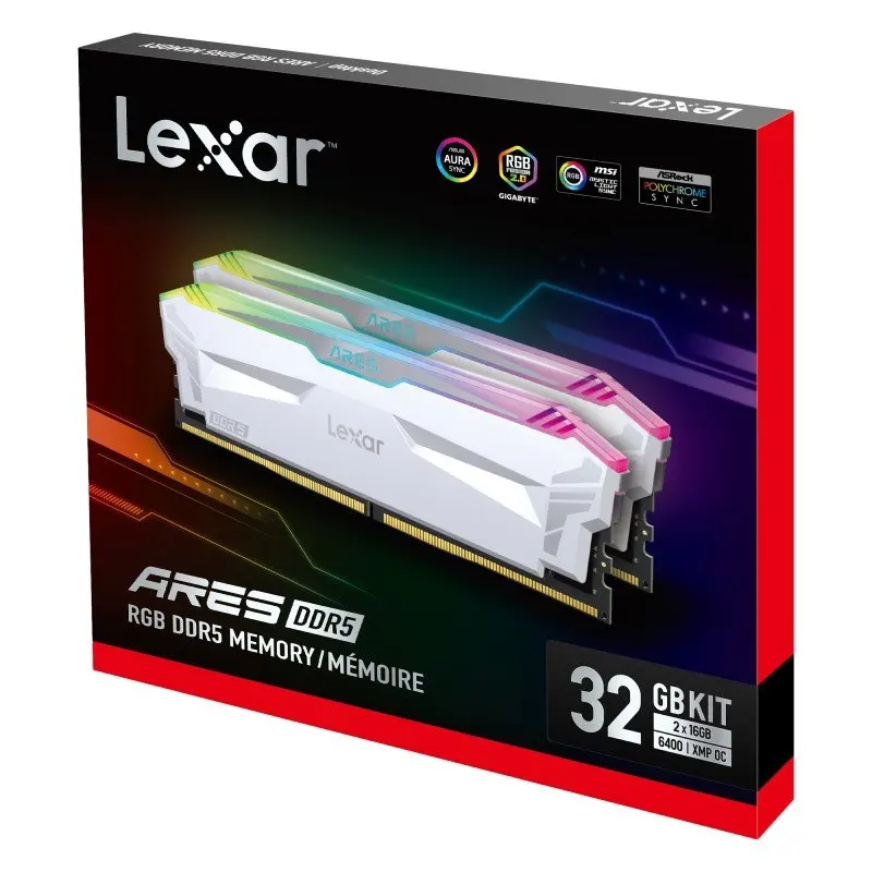 Lexar 32GB DDR5 RAM - 6400mt/s to 7200mt/s for Desktops