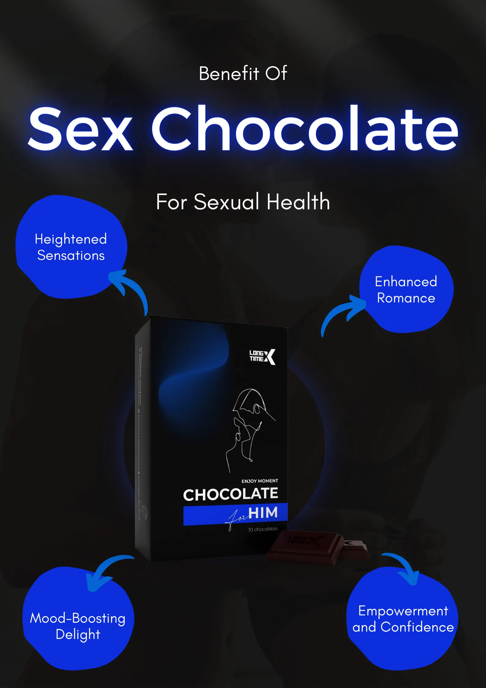 Longtimex Chocolate For Him Mood Boost Male Enhancement Sexual Health