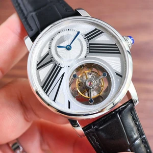 High-quality Business Men's Luxury Mechanical Watch Classic Retro Genuine Leather Strap Sapphire Crown Automatic Luminous Watch