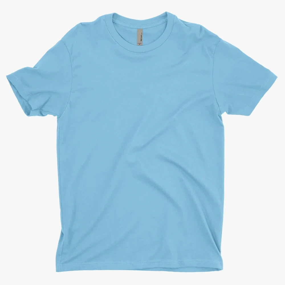 Pliuegy Maglietta Uomo N6210 Next Level CVC Crew - Colore Tahiti Blu, Cotone Morbido - 4