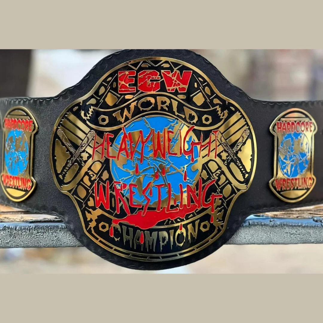 Custom Design & Logo ECW World Heavyweight Championship Title Hardcore Wrestling Belt Top Quality Brass Material Wrestling Belts