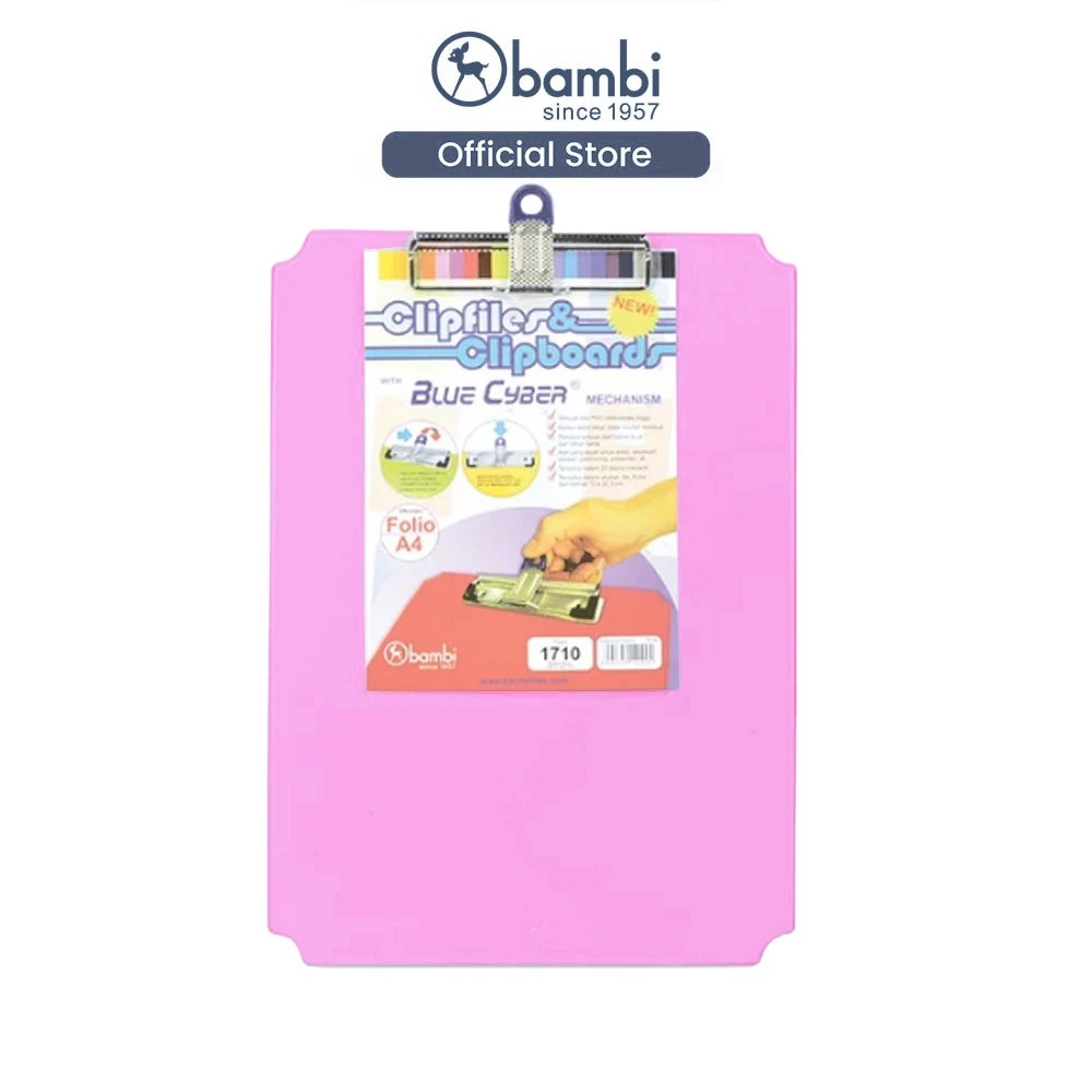 Office Stationery Bambi Laminated Pvc Plastic Size A4 12cm Clip