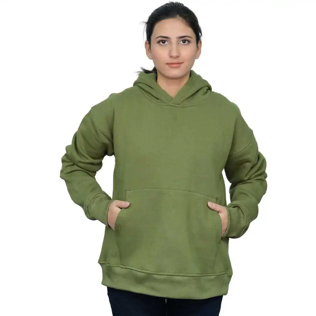 Century Star Women's Fuzzy Hoodie - Oversized Sherpa Pullover With Pockets, Grey & White, Large