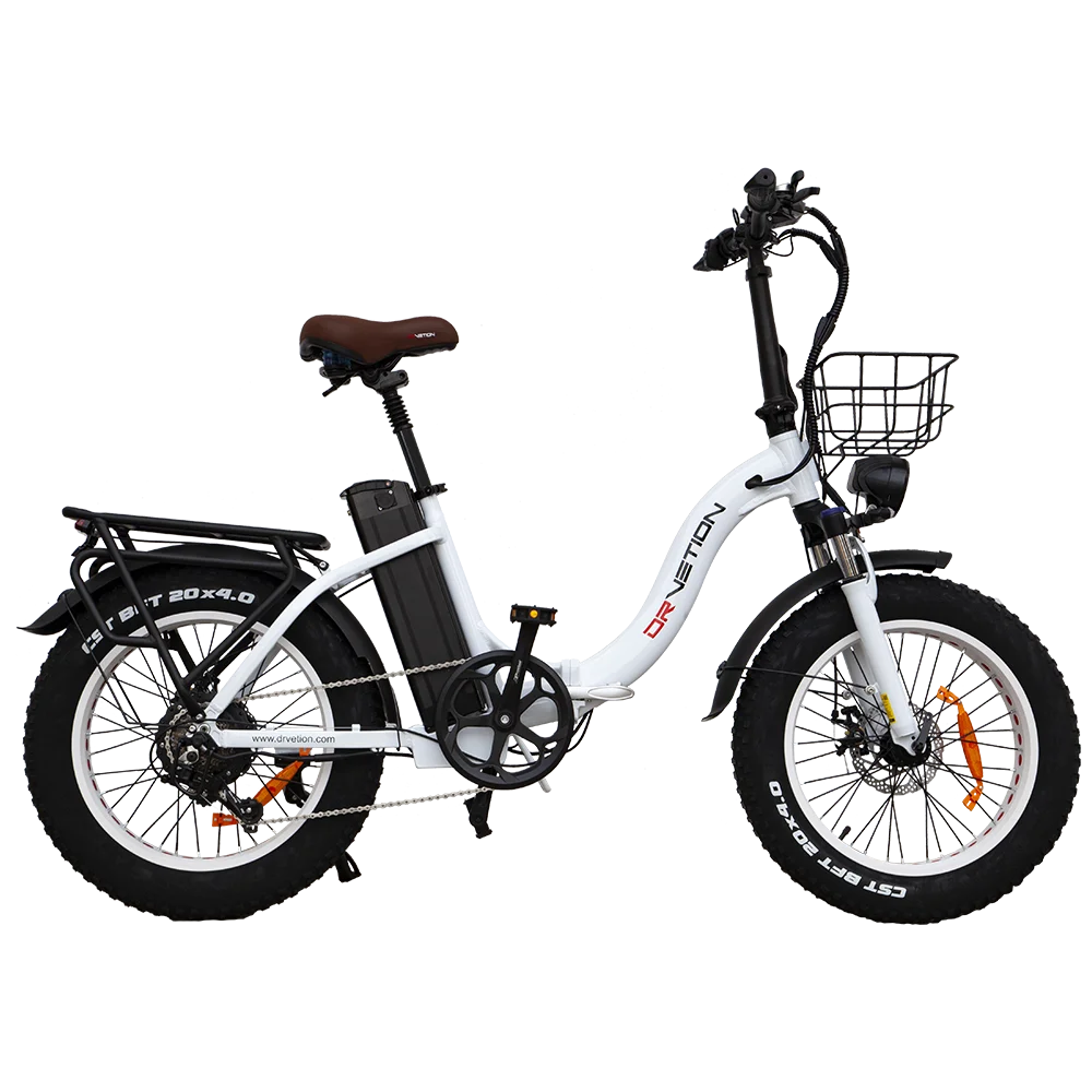 DrVetion CT20 Electric Fat Bike 48V 750W up to 45km/h 250W Rear Hub Motor Aluminum Frame 60km Range