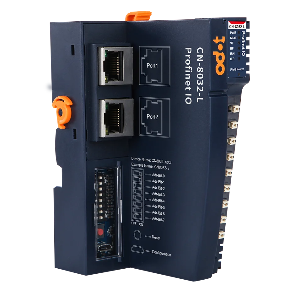 ODOT контроллеры. Интерфейсный модуль ODOT CN-8032-L PROFINET RT до 32 модулей. ARMORSTART Module with eds file. PLC io.