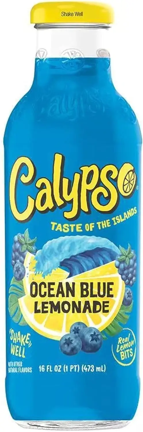 Calypso Lemonades 16 Ounce Glass Bottles 6 Pack (ocean Blue Lemonade ...