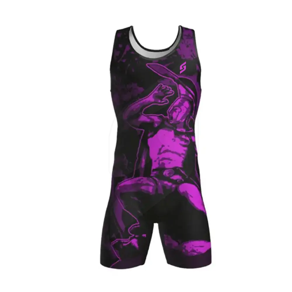 New Sublimated Professional Custom Wrestling Singlets Design Your Own