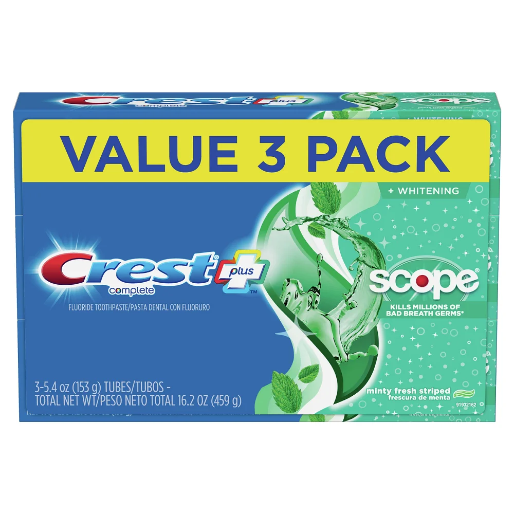 Crests + Scope Complete Whitening Toothpaste,Minty Fresh Buy Crest