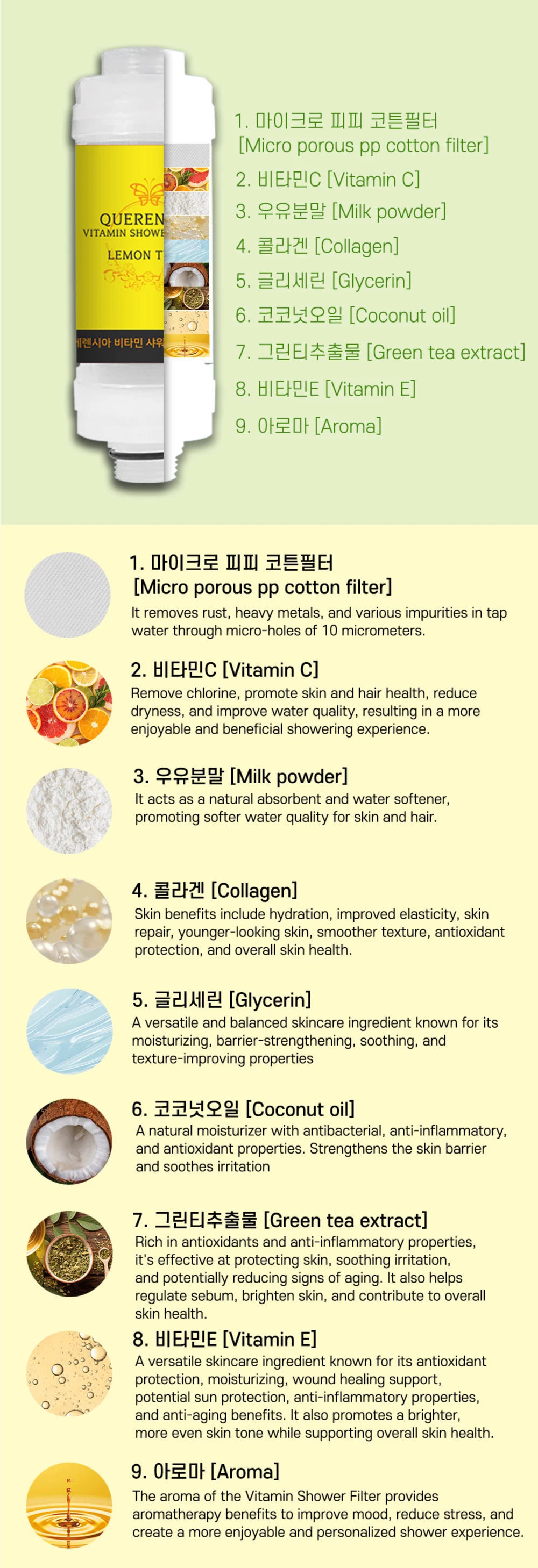 Premium Vitamin C Gel Shower Filter Rust Chlorine Removal For Skin And