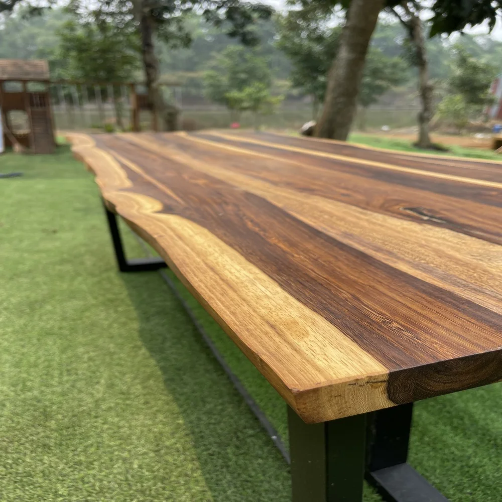 Acacia Wood Countertop Teak Wood Table Top Customized Size And Customized Color With Voc Oiled