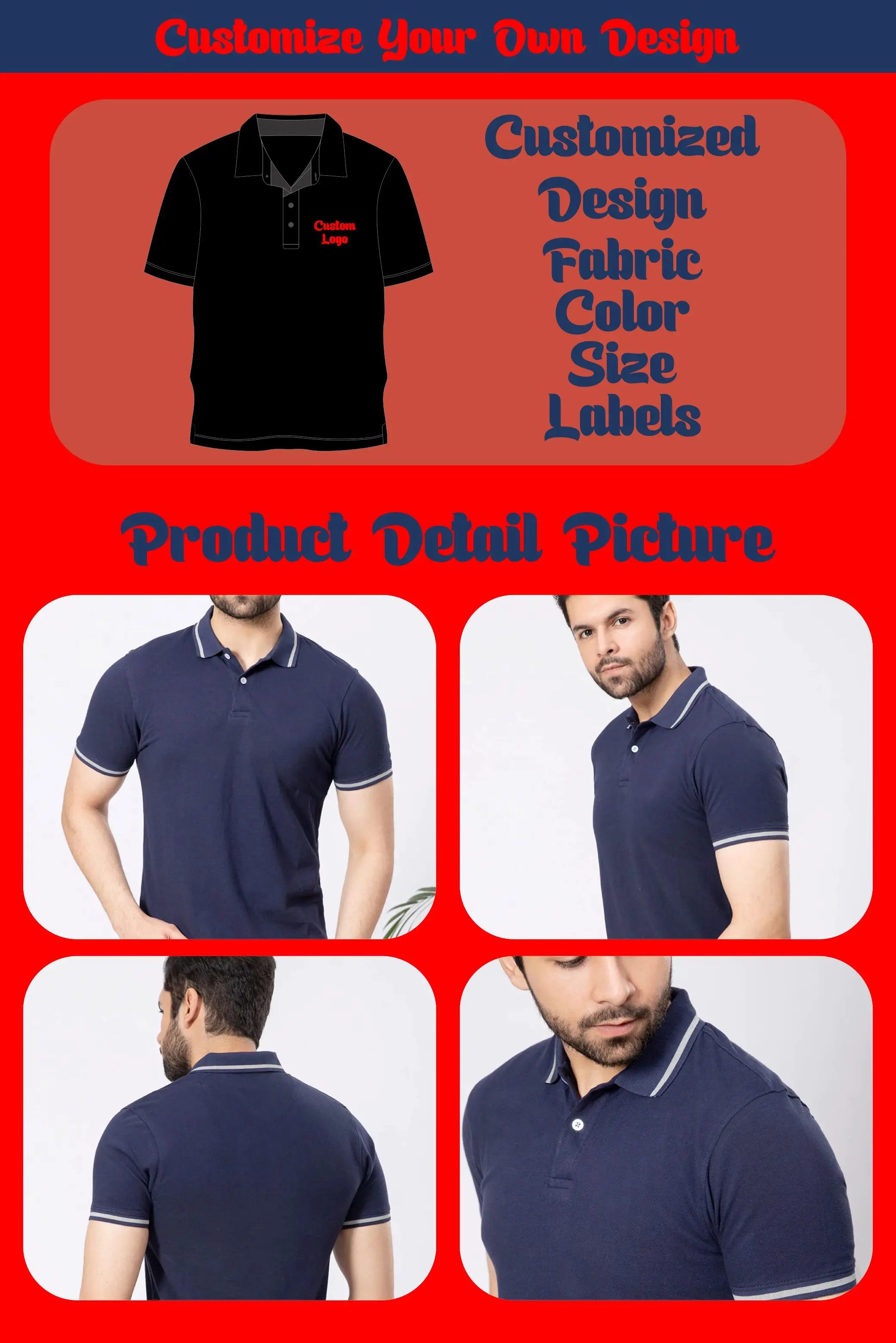 New Men Polo-shirts In 2024 Business Casual T-shirt Solid Color Polo ...