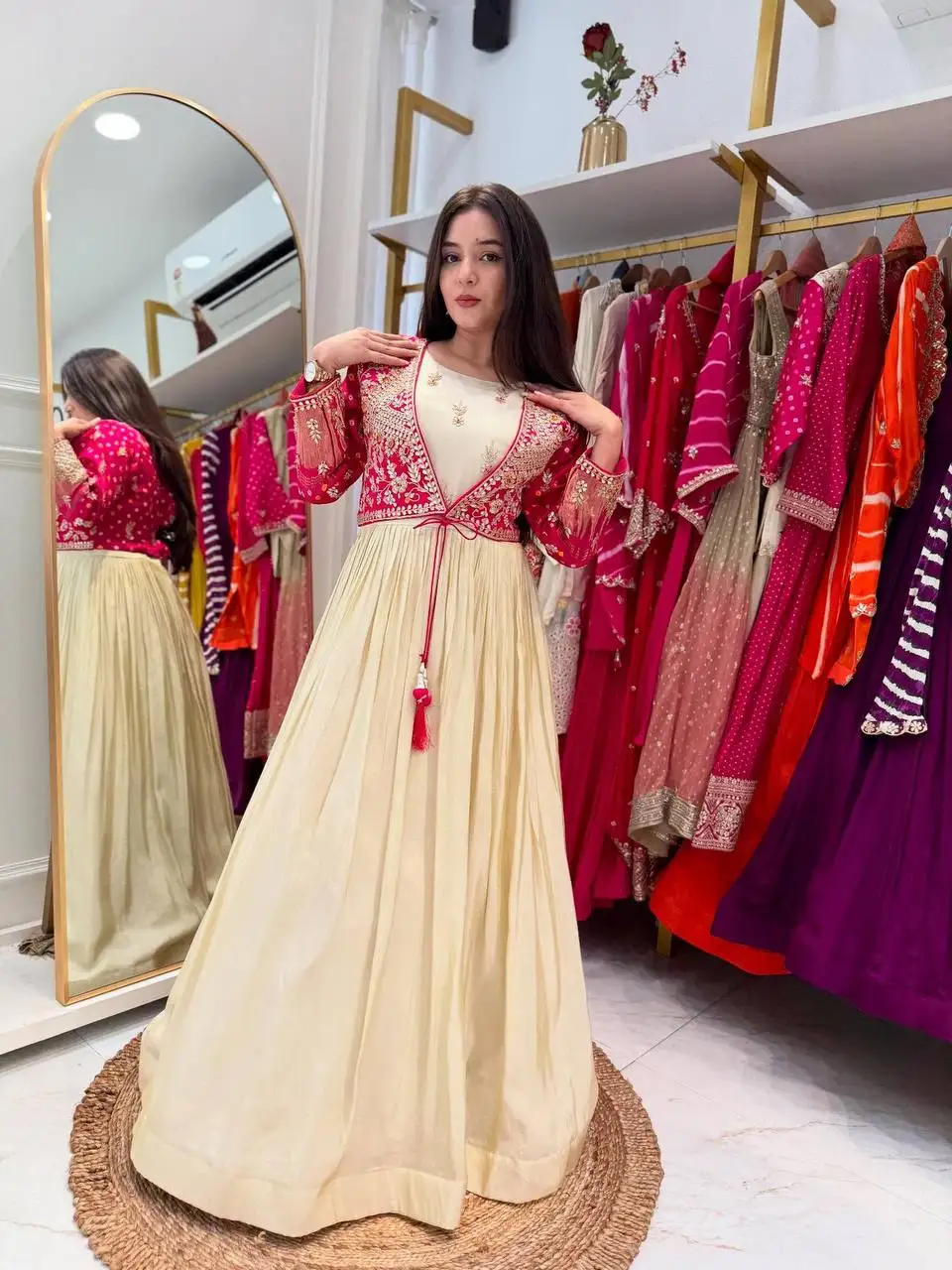 Hot Selling Indian Pakistani Traditional Pishwas New Fashionable Designer  Full Sleeve Beautiful Casual Women's Anarkali Dress