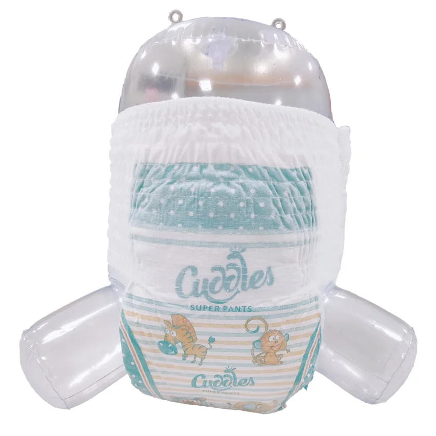 Infant Child Baby Diaper White Cotton Biodegradable Cuddles Super Pants From Indian Supplier