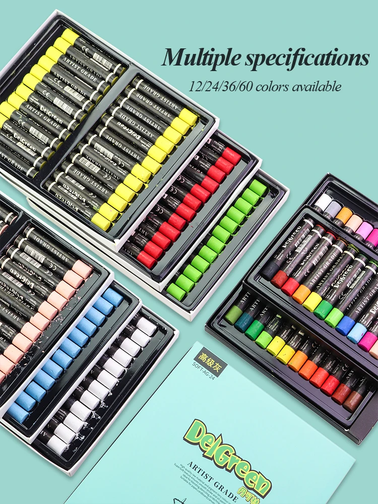 SOFT OIL PASTELS Painting Drawing Pen Crayons 12/24/36 Colors for