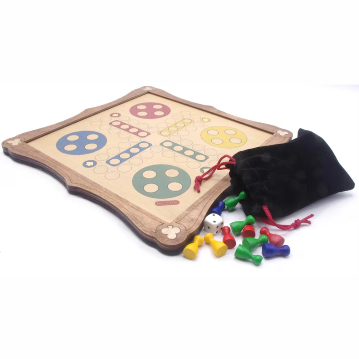 Customizable Large & Small Size Ludo Game High Quality Wooden Lugo Game in Different Colors New Design Wholesale Price