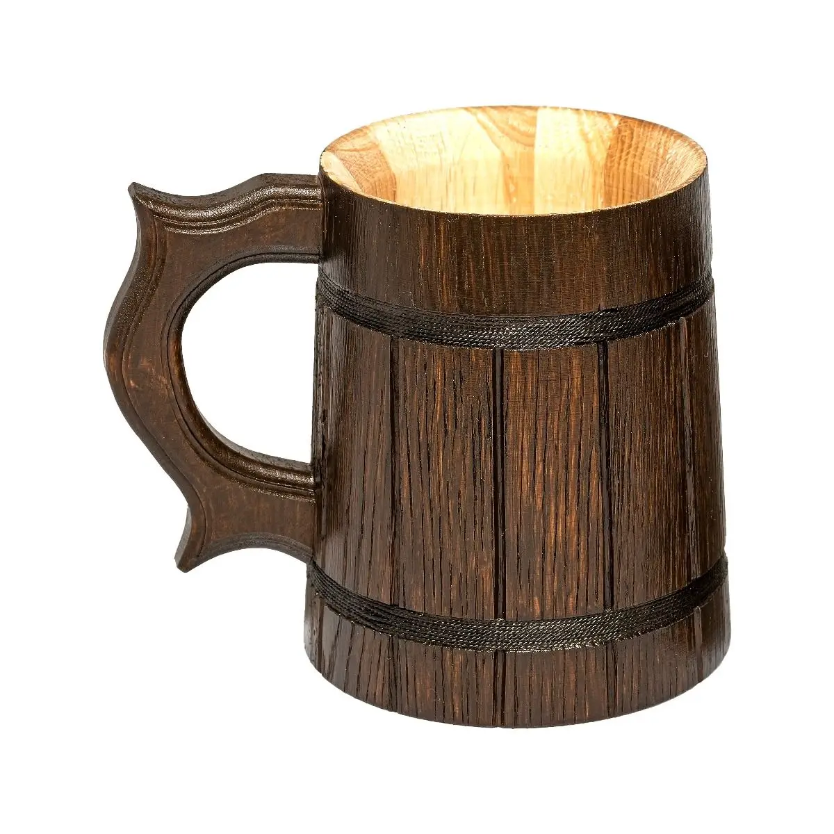 Large Antique Wooden Beer Mug Made With High Quality Mango Wood ...