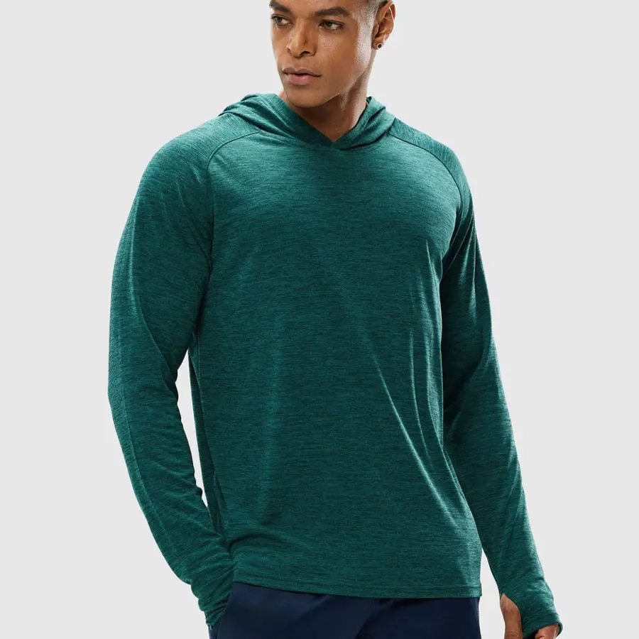 MAGCOMSEN Men's Hooded UPF 50+ Sun Protection Long Sleeve T