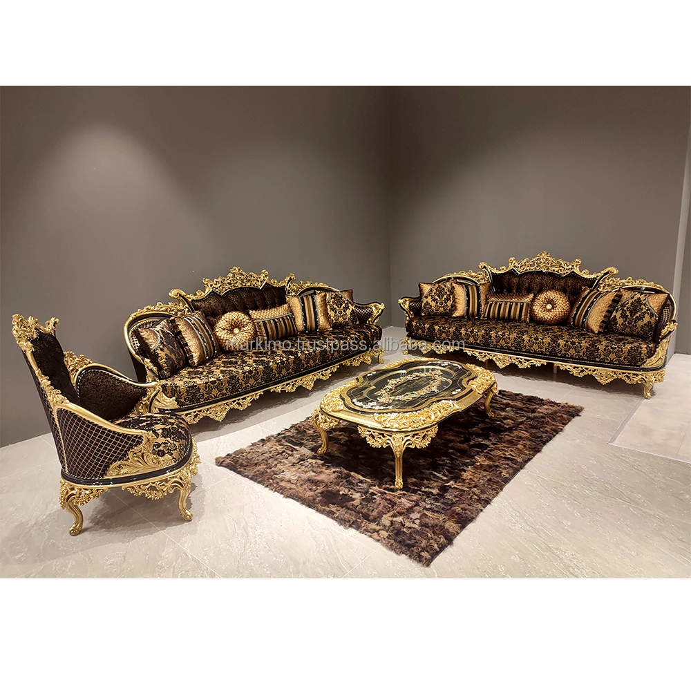 Turkish Luxury Antique Traditional Black Gold African Classical Baroque