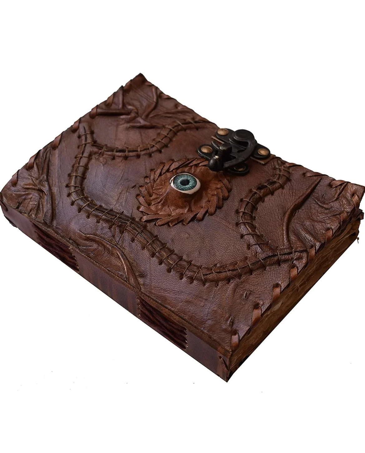 Hocus Pocus Book Of Spells Leather Journal Deckle Edge Paper Third Eye