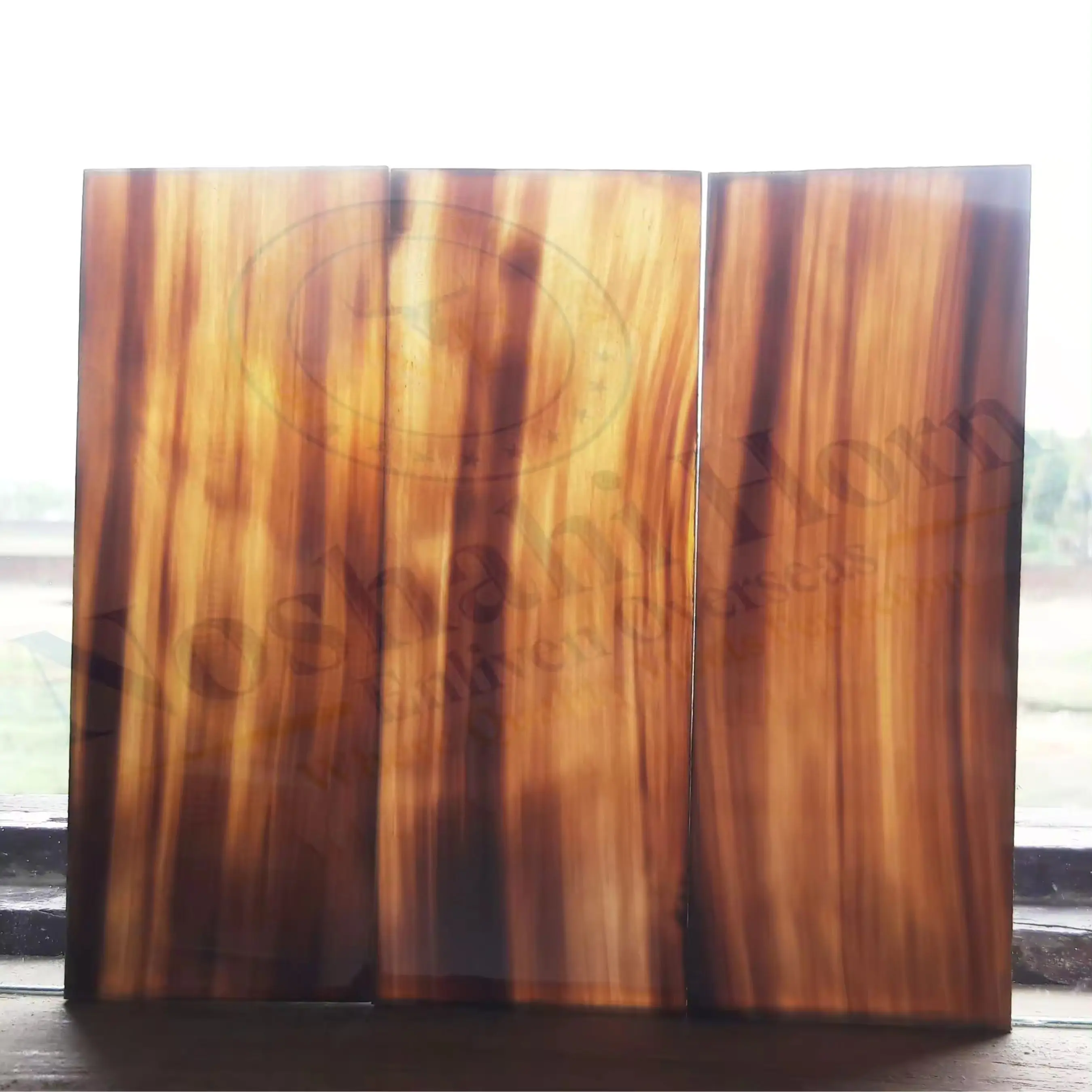 Light Brown Blank Buffalo Horn Plates Natural Cow Horn Scales for Spectacle Frames & Knife Handles