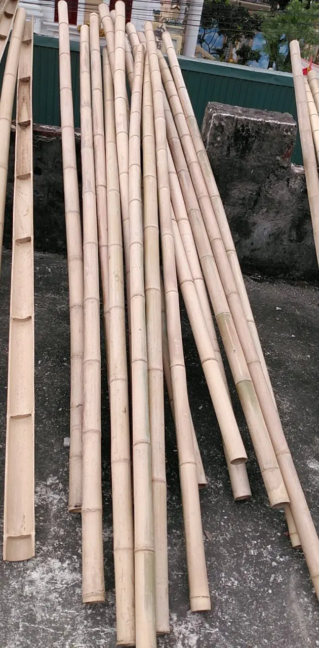 Umweltfreundliches Bambus-Baumaterial 100mm Behandelte Natrliche  Bambusstangen| Alibaba.com