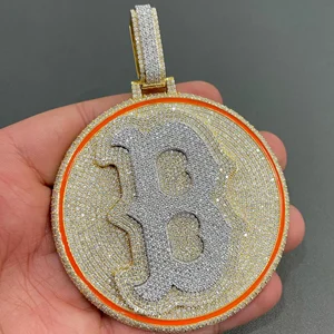 High Quality Customized Fine Jewelry Pendants & Charms Iced Out Silver Diamond Pendant Hip Hop Style with High Fashion & Style