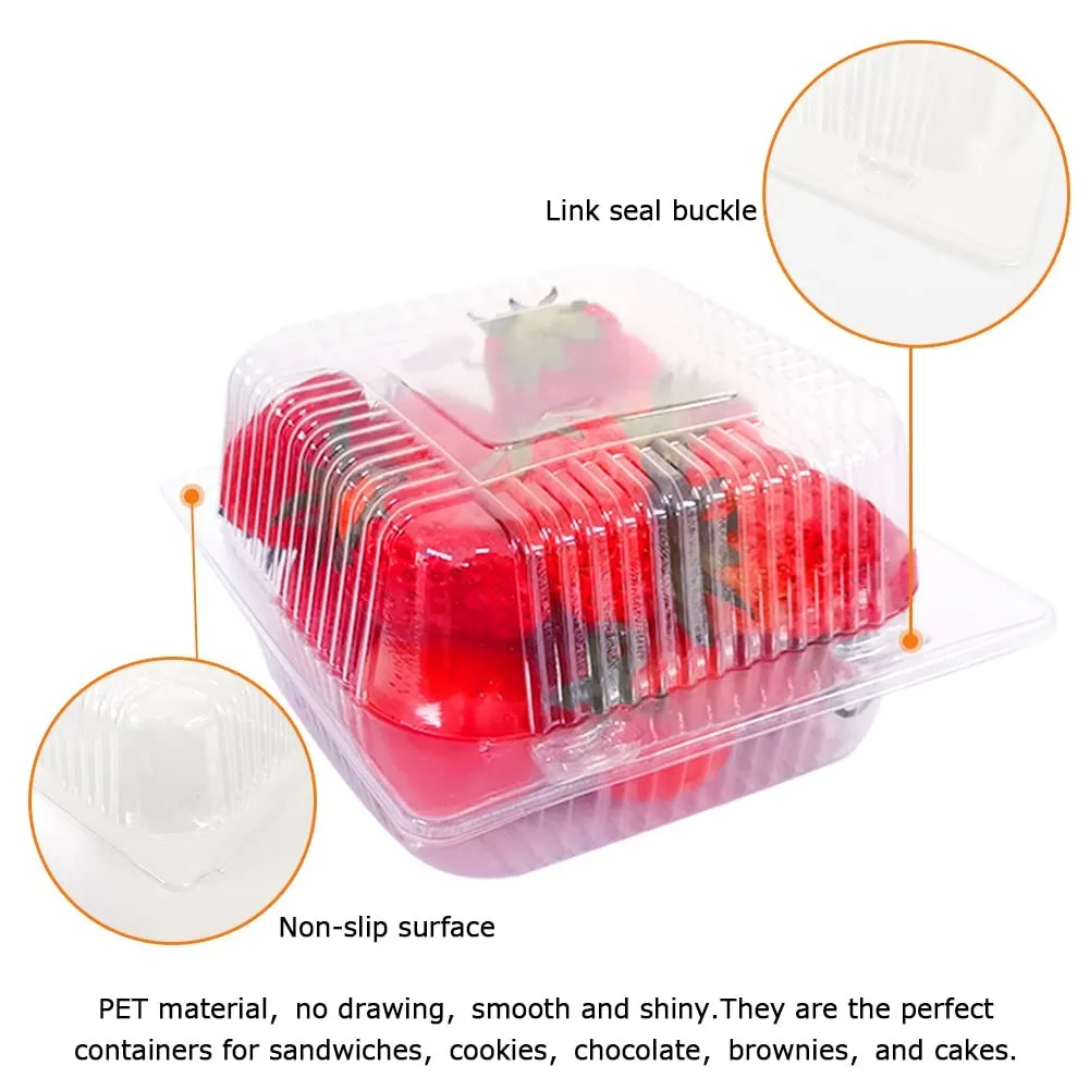 Custom Clear PET Food Containers - Perfect for Fruits & Sushi