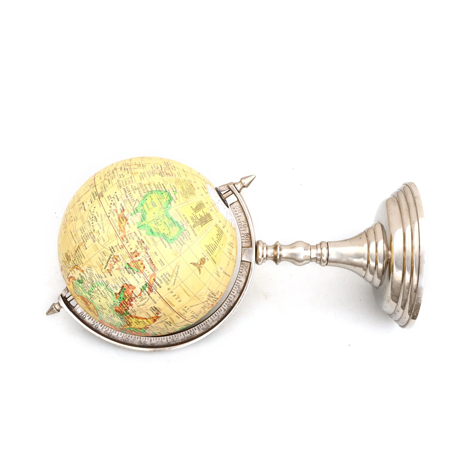 Украшение в виде глобуса с серебряной подставкой, украшение в виде глобуса для офиса, подарок на день рождения, свадебный подарок, декоративный Глобус