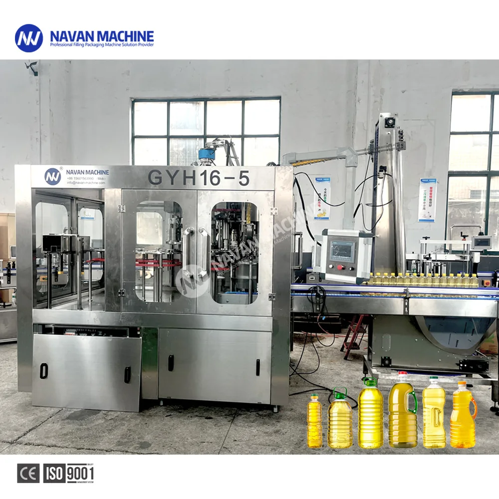 Automatic Oil Bottling Line Palm Vegetable Edible Cooking Oil Filling Machine manufacture