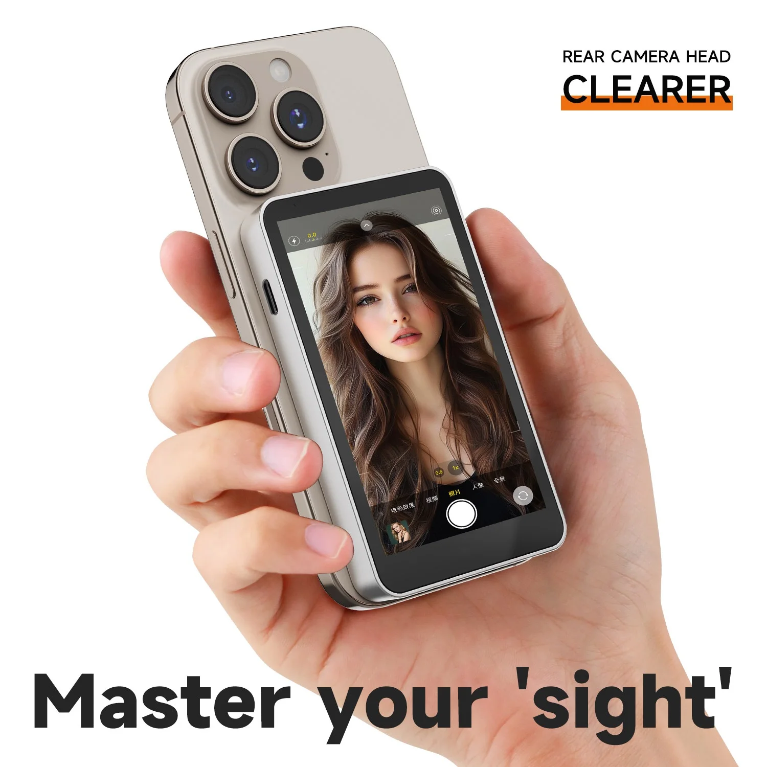 Wireless Magnetic Monitor Screen for Selfie and Live Video Vlogging Phone Accessories