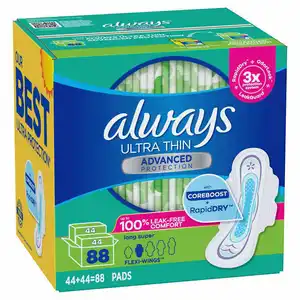 120 Count Disposable Daily Panty Liners Waterproof Winged Anti-Bacterial Light Absorbency Unscented Regular for Thin No