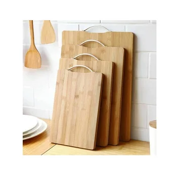 Large Bamboo Chopping & Serving Board - Natural Wood Rectangular Cutting Board For Kitchen & Catering