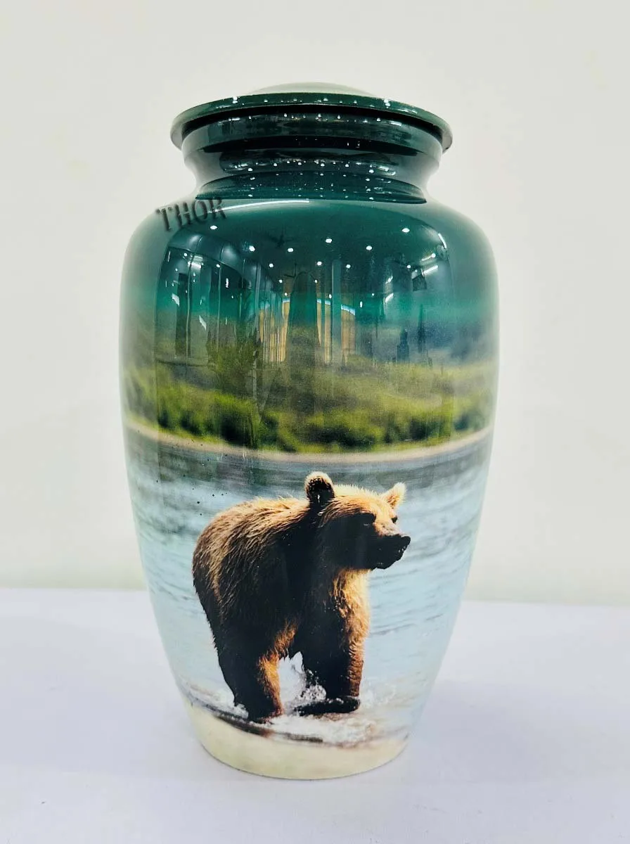 Funeral Cremation Urn for Funeral Bear Cremation Urns for Adult Ashes Men & Women  Cremation Urn for Home Vault or Niche 200 Ibs