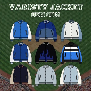 Wholesale Custom embroidered Varsity Jacket OEM ODM Wool Leather College Baseball Jacket Unisex Letterman Jacket With LogoPatch
