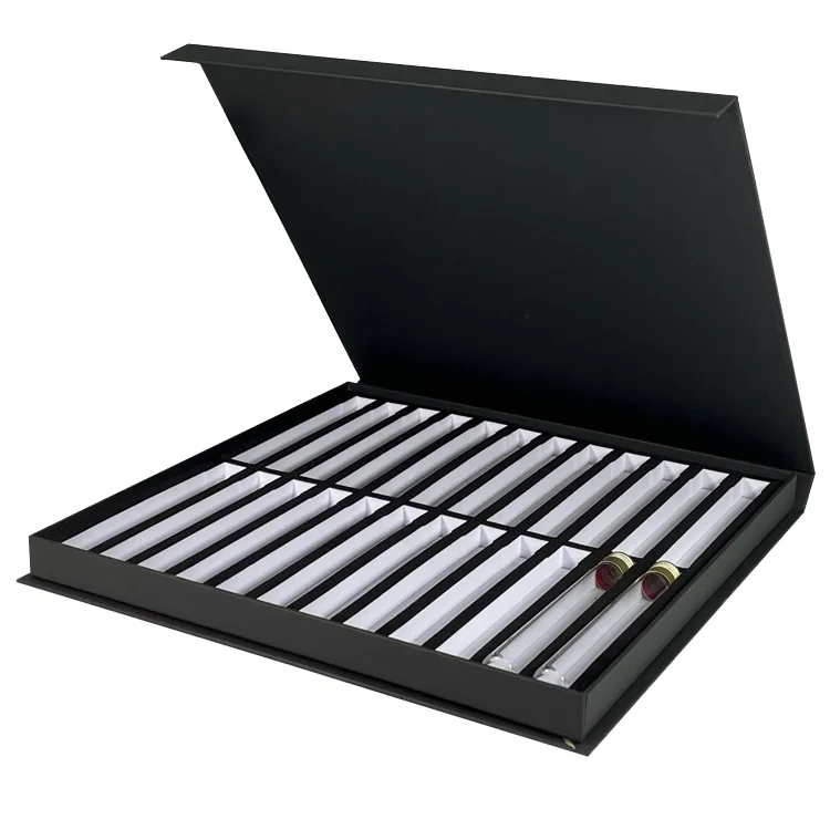 Rigid Wine Test Tube Packaging Box With Matt Lamination And Stamping With Sponge Inlay Buy