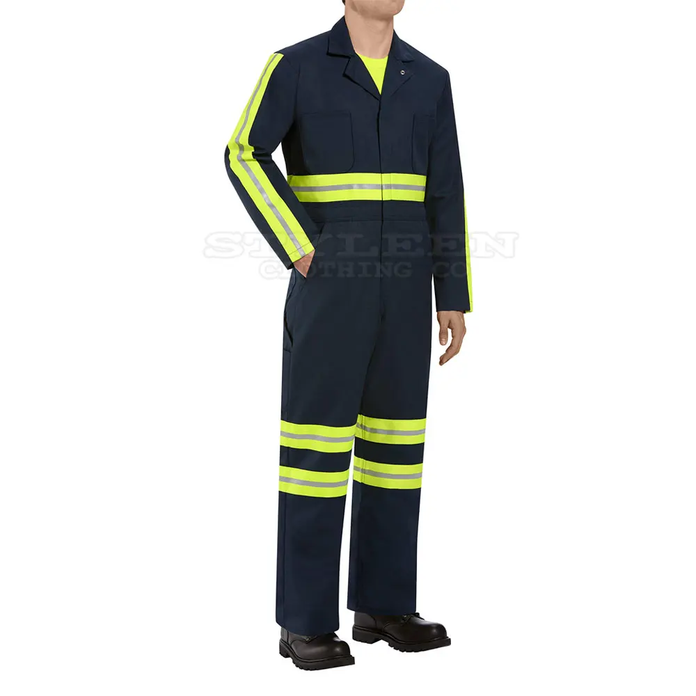 Custom Made Worker Wear Coverall Working Uniform Cotton Polyester