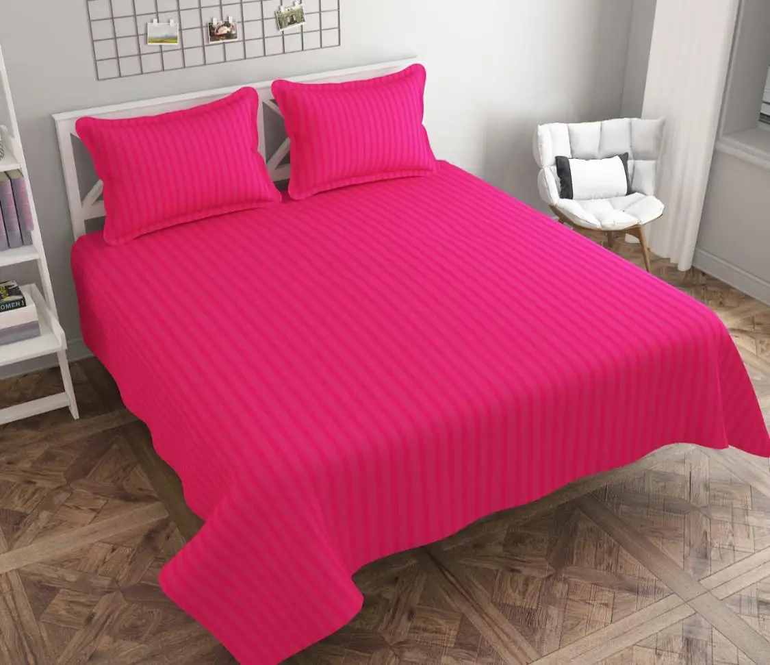 White Cotton Linen King Size Bed Sheet Bedding Sets Home Textile Bed