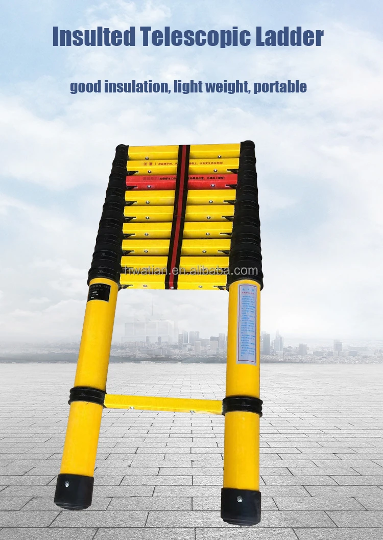 Electric Insulating Double Sided Multipurpose Fiberglass Extension Ladders Foldable Fiberglass Ladders Extension Ladders