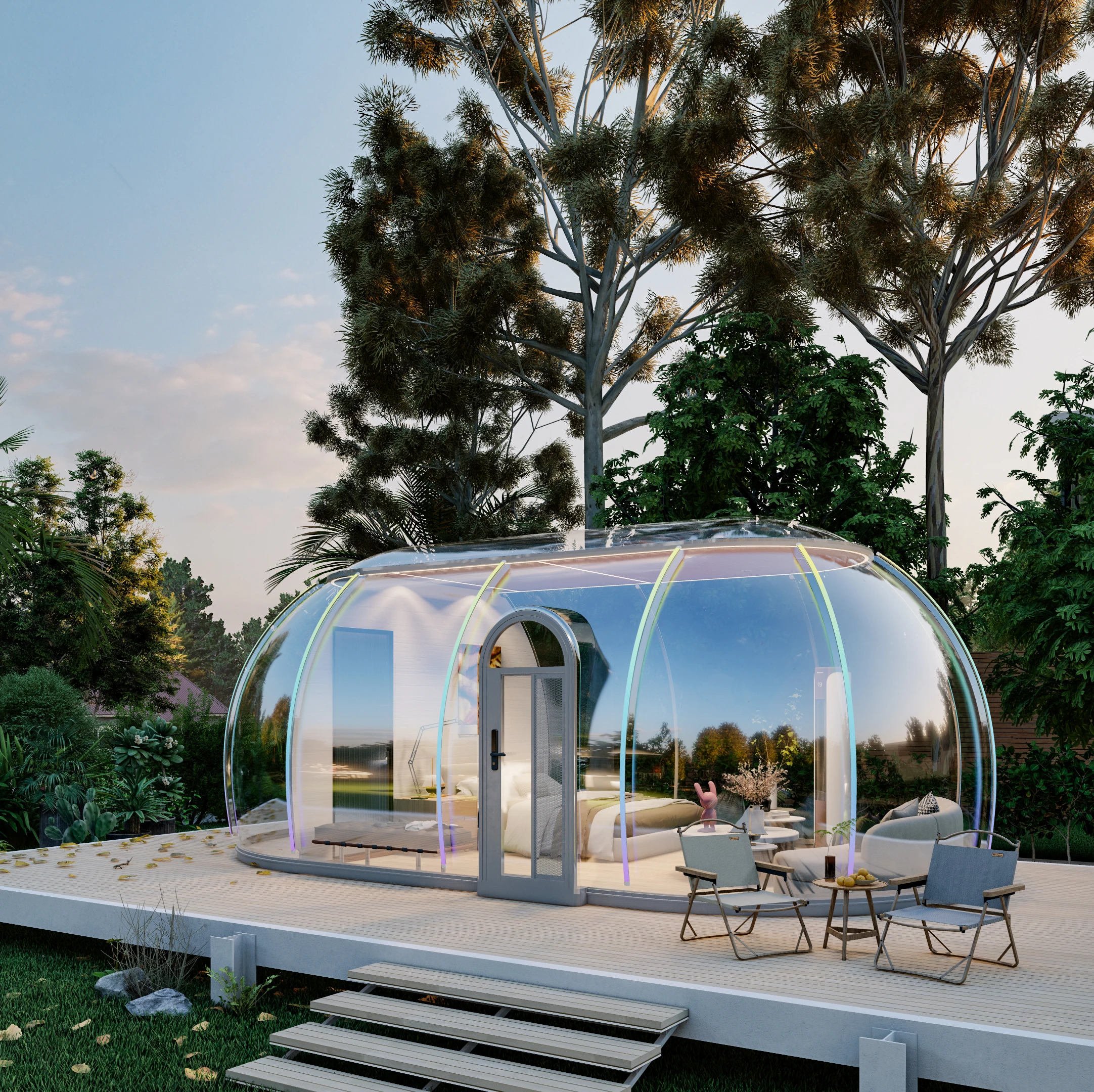 Lucidomes 4x7m Outdoor Air Bubble Camping Clear Hotel Dome Tent