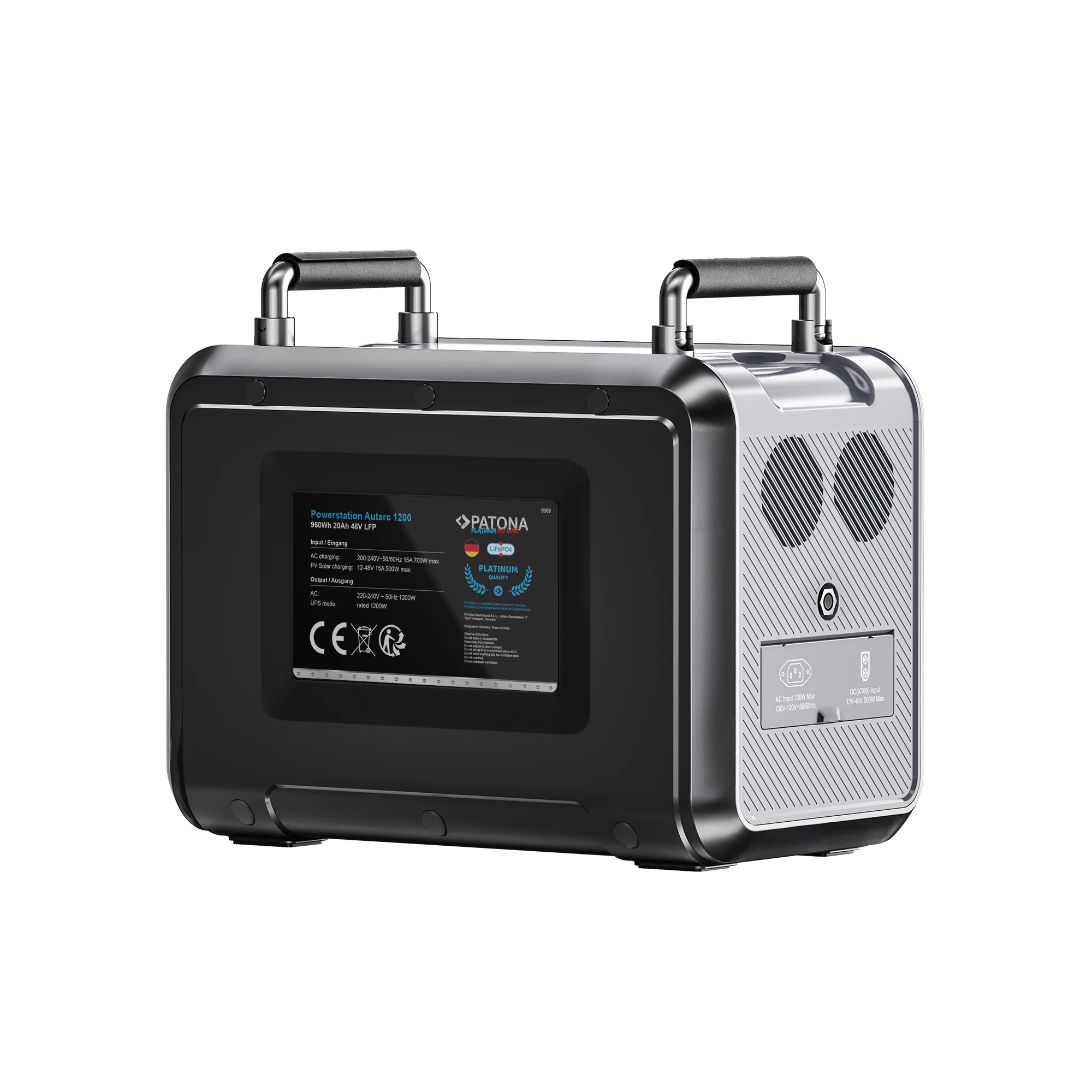 Platinum Powerstation Autarc 1200 960Wh, PD100W, USB-C, USB-A, AC, LED ...