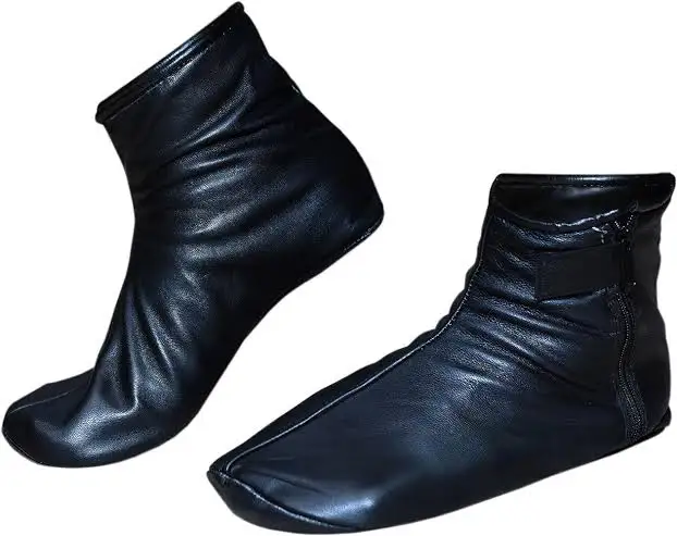 Halal Sunnah Islamic Thermal Warm Genuine Leather Socks Muslim Anti-Slip Bottom Casual Woven Ankle High Men Women Anti-Bacterial