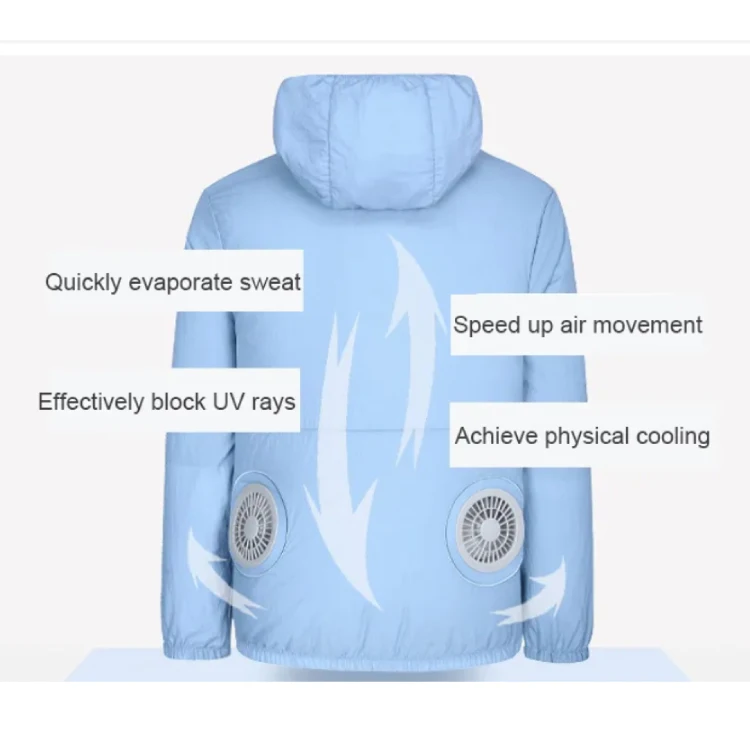 Summer 5v Usb Air Conditioning Cooling Fan Jacket Work Clothes For Fishing Climbing High Temp