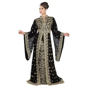Traditional Islamic Clothing Ethnic Clothing Wholesale Embroidery Design Muslim Kimono Abaya Women Islamic Embroidery Abaya