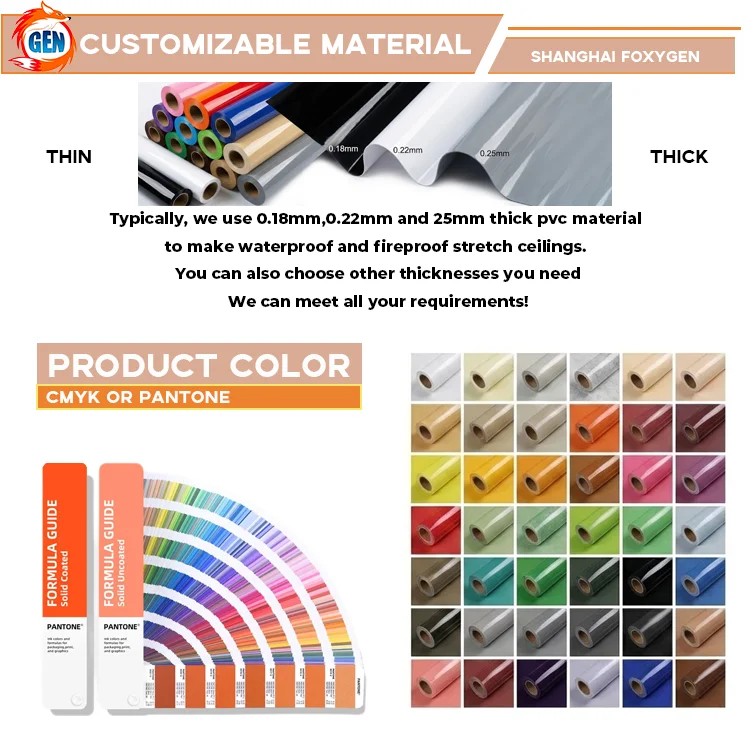 ceiling decoration film msd glossy black pvc stretch ceiling film-23