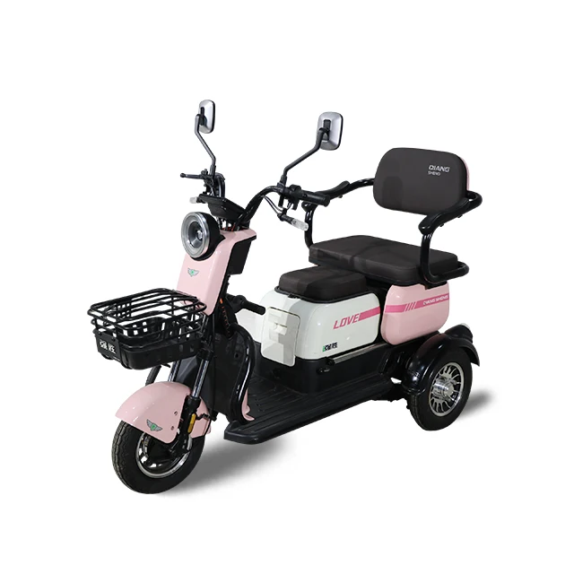 QSD Factory Direct 48v Mobility Electric Tricycle 3-Wheel Scooter for Adults Open Body Type Hot Sale
